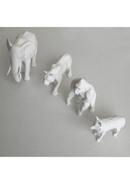 Yabani Hayvanlar Serisi 1 - Plastik Oyuncak Boyama Seti - Fil, Kaplan, Goril, Kurt fiyatları