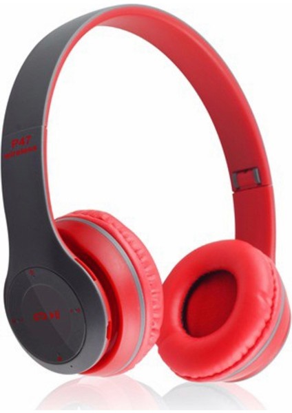 P47 Bluetooth Kulak Üstü Kulaklık Kırmızı