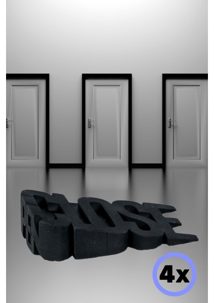 Kapı Takozu Kapı Tutacağı Kapı Stoperi Kapı Durdurucu Siyah 4 Adet Model 1 modelleri