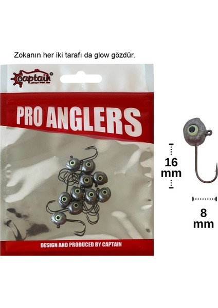 6420 Jighead Glow Eye 3.5gr Zoka (10'lu Paket)