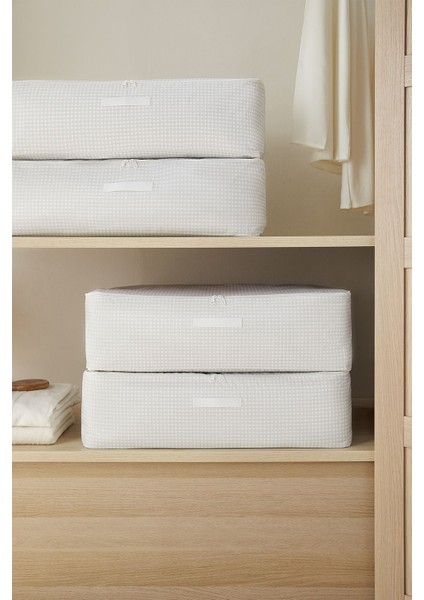 4'lü Gri Pötikare Baza Altı Valiz Düzenleyici Hurç 74X46X22 fiyatları