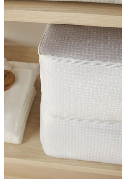 4'lü Gri Pötikare Baza Altı Valiz Düzenleyici Hurç 74X46X22 indirimleri