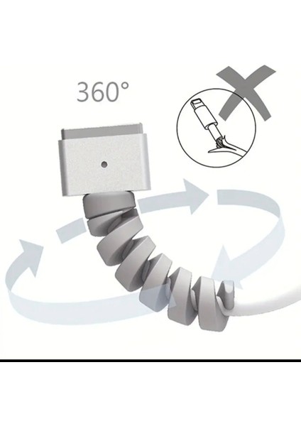 10 Adet Esnek Silikon Spiral Kablo Koruyucu Şarj Kablosu Kulaklık Kablosu Koruyucu Yüksek Kalite