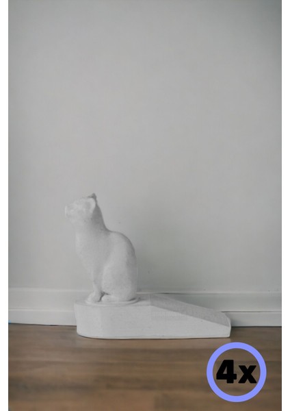 Kapı Takozu Kapı Tutacağı Kapı Stoperi Kapı Durdurucu Beyaz 4 Adet Model 2