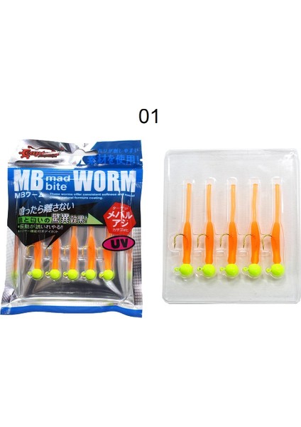 3521 Mini Worm 4.5cm 2gr Hazır Lrf Silikon Yem (5'li Paket) fiyatları