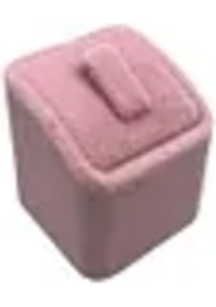 Şık Süet Kumaş Pembe Yüzük Sergileme Aksesuarı modelleri