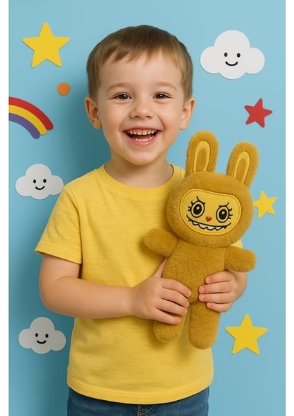 Labubu Peluş Bebek Dekoratif Oyuncak, Uyku Arkadaşı Labubu Oyuncak