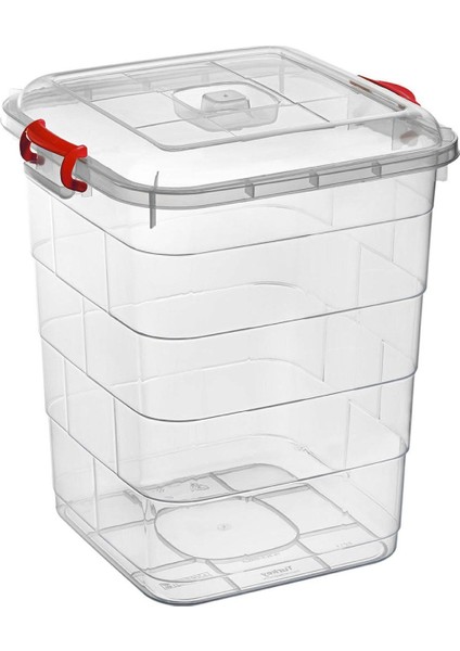 Beyaz Tetris Kare Saklama Kabı 10L - Çok Amaçlı Depolama Çözümü