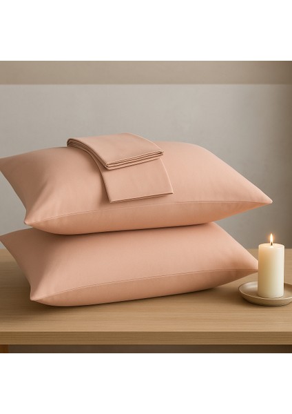 Bej Yastık Kılıfı Pamuk Kumaş Kapaklı (2 Adet) 50 x 70 cm modelleri