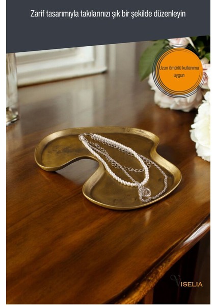 Takı Tabağı Takı Organizeri Takı Makyaj Kozmetik Düzenleyici Gümüş Eskitme Renk Model 16