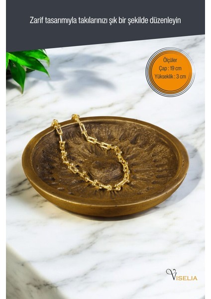 Takı Tabağı Takı Organizeri Takı Makyaj Kozmetik Düzenleyici Gümüş Eskitme Renk Model 6