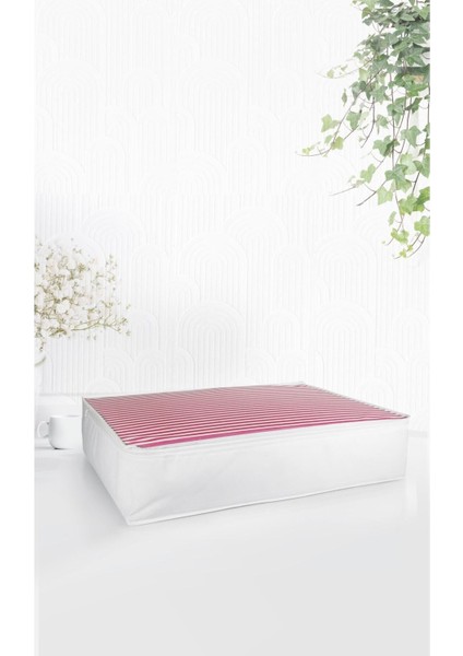 3'lü Pembe Çizgili Baza Altı Düzenleyici Büyük Boy Hurç 70X50X25 cm fiyatları