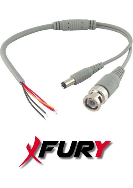 100 Adet Kablolu Hazır Bnc + Dc Power Jack Kablolu Y Tipi Konnektör fiyatları