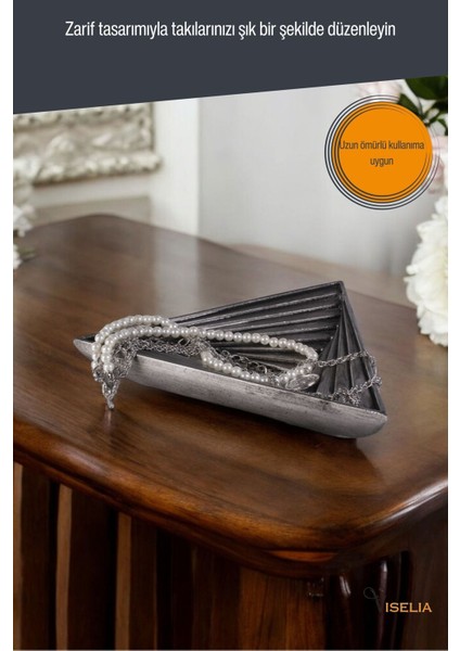 Takı Tabağı Takı Organizeri Takı Makyaj Kozmetik Düzenleyici Altın Eskitme Renk Model 14