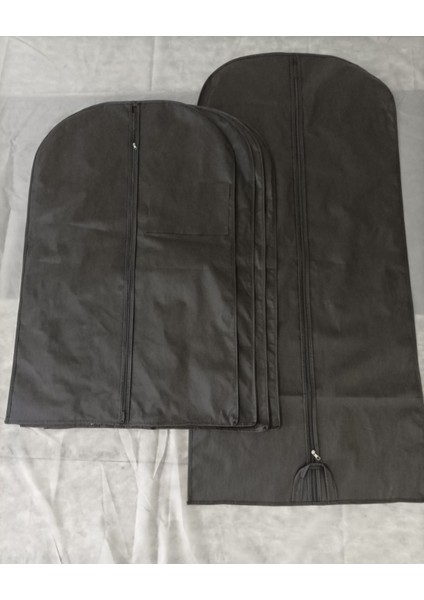 Şık Takım Elbise ve Tunik Kaban Kılıfı 5'li Set, Siyah Düz, Koruyucu ve Hafif