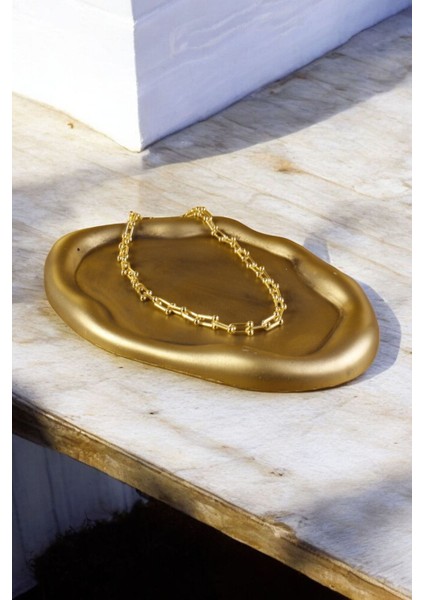 Takı Tabağı Takı Organizeri Takı Makyaj Kozmetik Düzenleyici Altın Eskitme Renk Model 18