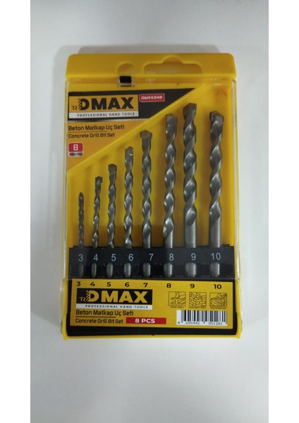 8 Li Beton Matkap Ucu Seti