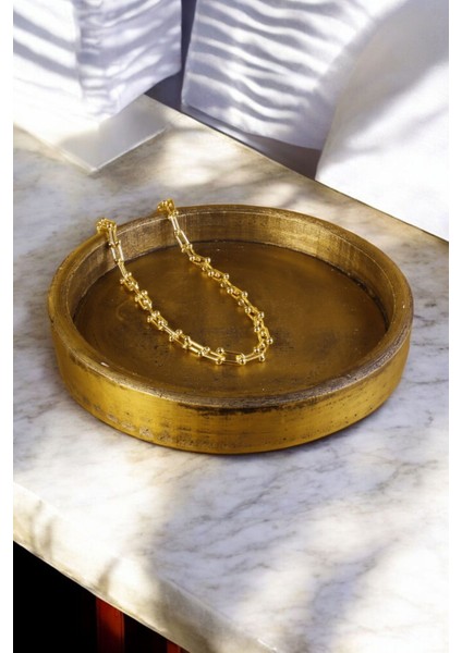 Takı Tabağı Takı Organizeri Takı Makyaj Kozmetik Düzenleyici Altın Eskitme Renk Model 20