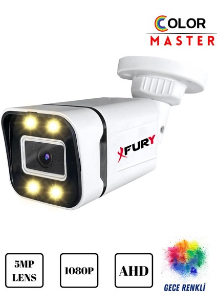 5mp Lens 1080P 4 x Ultra LED Gece Renkli Full Hd Suya Dayanıklı Güvenlik Kamerası fiyatları