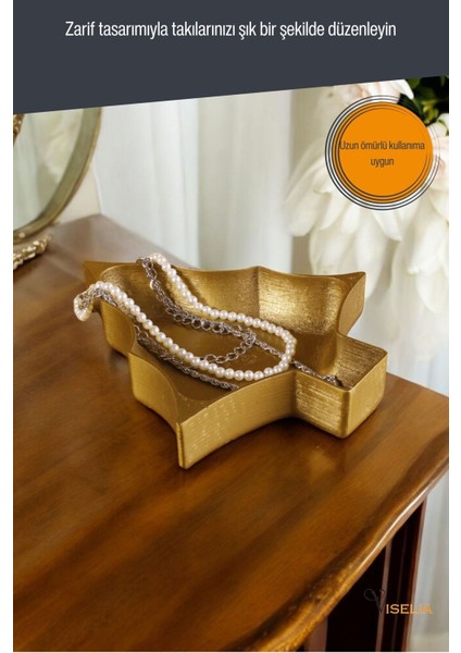 Takı Tabağı Takı Organizeri Takı Makyaj Kozmetik Düzenleyici Gümüş Eskitme Renk Model 12