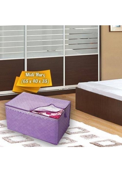 Çok Renkli Fermuarlı Sandık Tipi 3'lü Düzenleyici Set