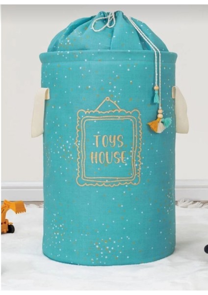 Yuvarlak Torbalı Çok Amaçlı Çamaşır ve Oyuncak Sepeti, Pratik ve Şık Tasarım fiyatları