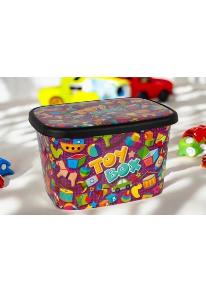 25 Litre Çok Amaçlı Desenli Plastik Oyuncak Saklama ve Düzenleme Kutusu modelleri