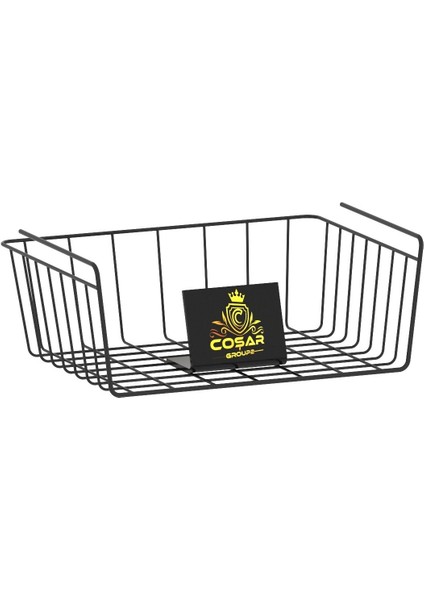 Iki Adet Siyah Çelik Sepetli Dolap Içi Askılı Raf Seti fırsatları