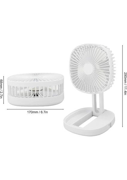 Katlanabilir Mini Kablosuz Ev Ofis Masa Kat Ayakta Elektrikli Fan Üfleyici Şarj Edilebilir indirimleri