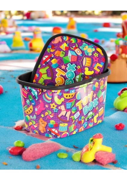 25 Litre Çok Amaçlı Desenli Plastik Oyuncak Saklama ve Düzenleme Kutusu fırsatları