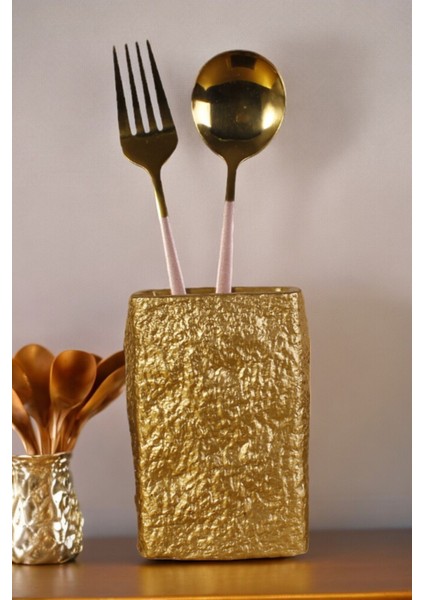 Tezgah Kaşıklık Modern Tezgah Üstü Kaşıklık Dekoratif Dik Kaşıklık Siyah Renk Model 7