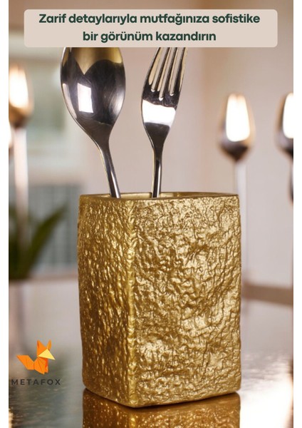 Tezgah Kaşıklık Modern Tezgah Üstü Kaşıklık Dekoratif Dik Kaşıklık Siyah Renk Model 7