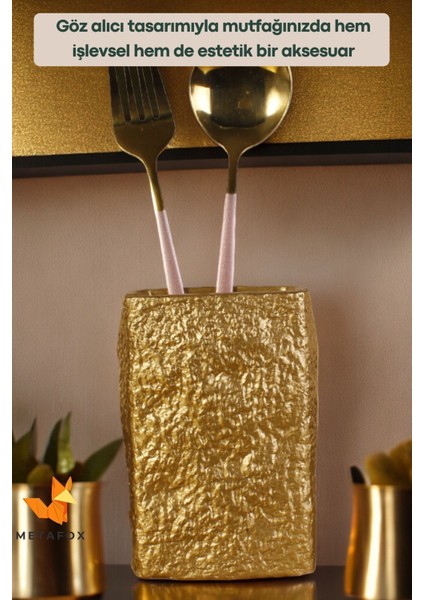 Tezgah Kaşıklık Modern Tezgah Üstü Kaşıklık Dekoratif Dik Kaşıklık Siyah Renk Model 7