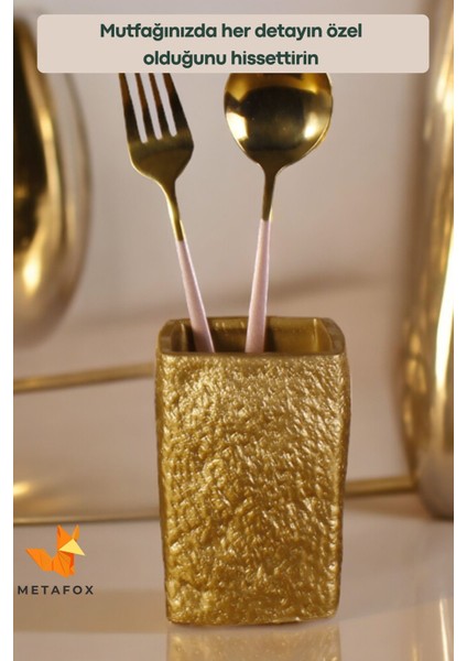 Tezgah Kaşıklık Modern Tezgah Üstü Kaşıklık Dekoratif Dik Kaşıklık Siyah Renk Model 7