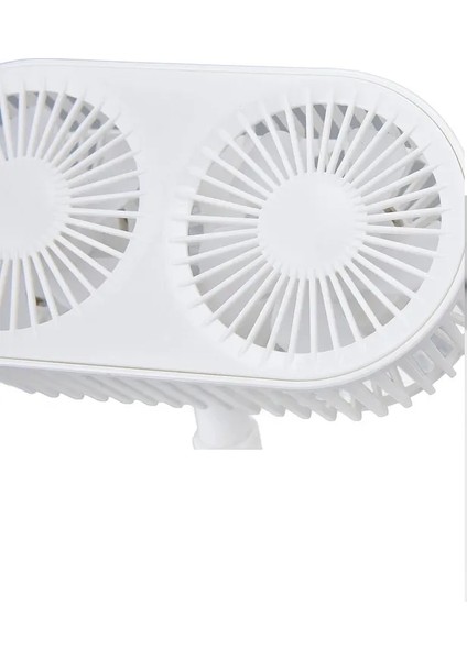 Yaratıcı Çift Kafalı Katlanır Fan Kaldırma Tipi USB Açık Taşınabilir Sessiz Ev Masaüstü Dikey Elektrikli fırsatları