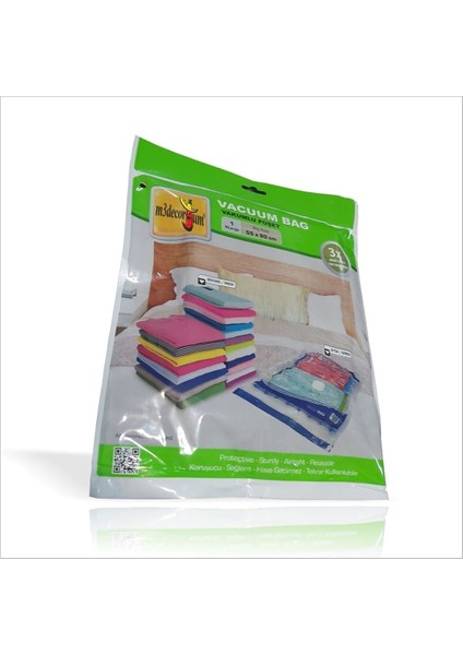 55X90CM Vakumlu Plastik Poşet, Süpürge Için Hızlı ve Pratik Saklama Çözümü