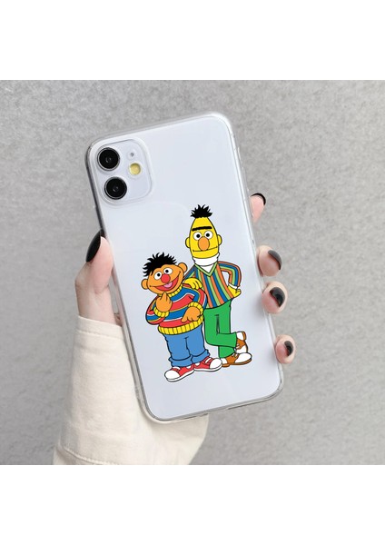 Iphone 11 Uyumlu Desenli Lüx Şeffaf Silikon Kılıf MNL10 modelleri