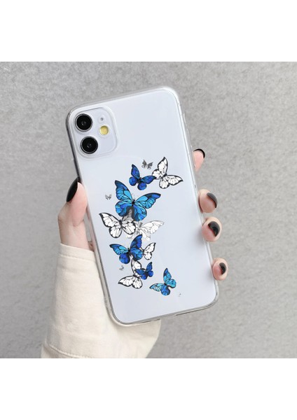 Iphone 11 Uyumlu Desenli Lüx Şeffaf Silikon Kılıf Mnl7