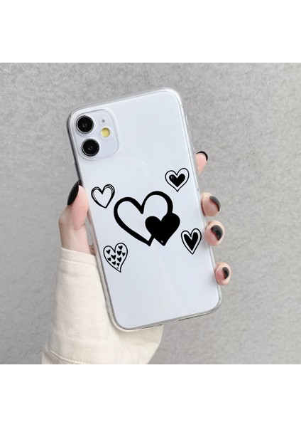 Iphone 11 Uyumlu Desenli Lüx Şeffaf Silikon Kılıf MNL17 modelleri