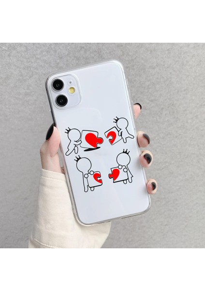 Iphone 11 Uyumlu Desenli Lüx Şeffaf Silikon Kılıf MNL25 modelleri