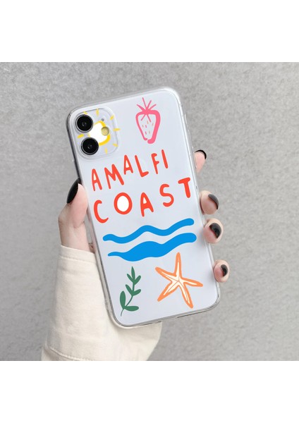 Iphone 11 Uyumlu Desenli Lüx Şeffaf Silikon Kılıf MNL13 modelleri