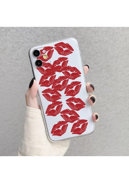 Iphone 11 Uyumlu Desenli Lüx Şeffaf Silikon Kılıf MNL27 modelleri