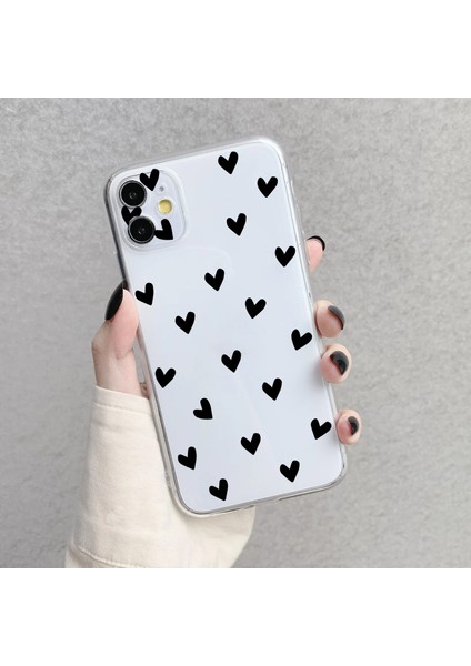 Iphone 11 Uyumlu Desenli Lüx Şeffaf Silikon Kılıf MNL31 modelleri