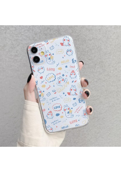 Iphone 11 Uyumlu Desenli Lüx Şeffaf Silikon Kılıf Mnl5 modelleri