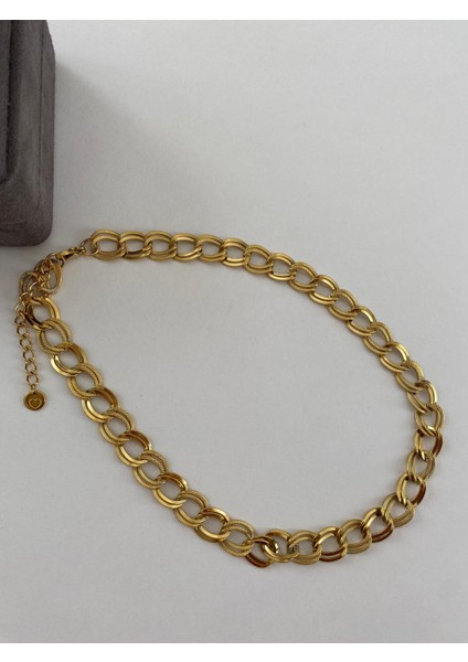 Samanyolu Model Gold Çelik Kolye fırsatları