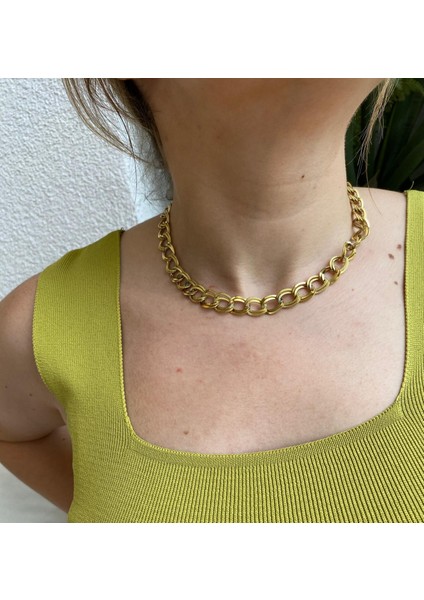 Samanyolu Model Gold Çelik Kolye indirimleri