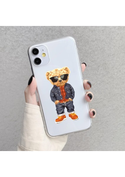 Iphone 11 Uyumlu Desenli Lüx Şeffaf Silikon Kılıf MNL20 modelleri