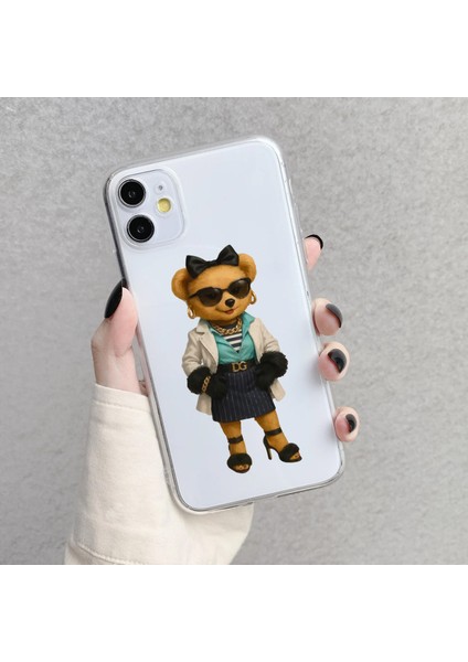 Iphone 11 Uyumlu Desenli Lüx Şeffaf Silikon Kılıf MNL23 modelleri