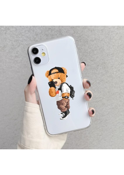 Iphone 11 Uyumlu Desenli Lüx Şeffaf Silikon Kılıf MNL19