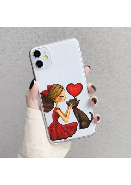 Iphone 11 Uyumlu Desenli Lüx Şeffaf Silikon Kılıf MNL32 modelleri